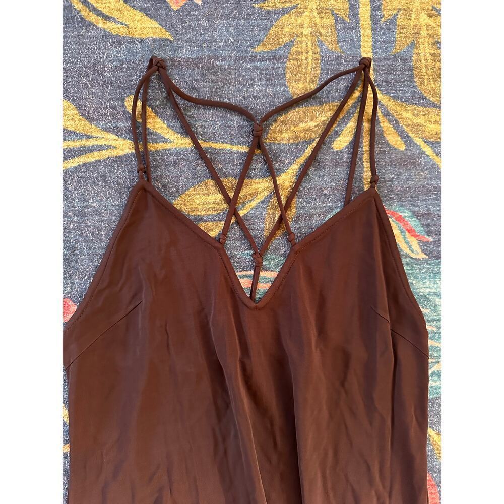 Frame Delicate Knot Dress Brown Size Medium - Picture 9 of 11